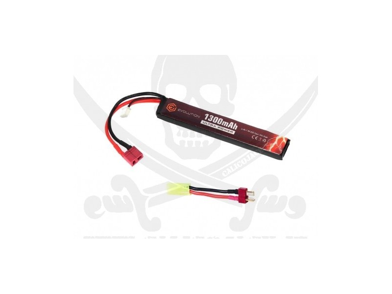 DEANS BAT TUBO Li-Po 7,4V 1300mAh 20C EVO