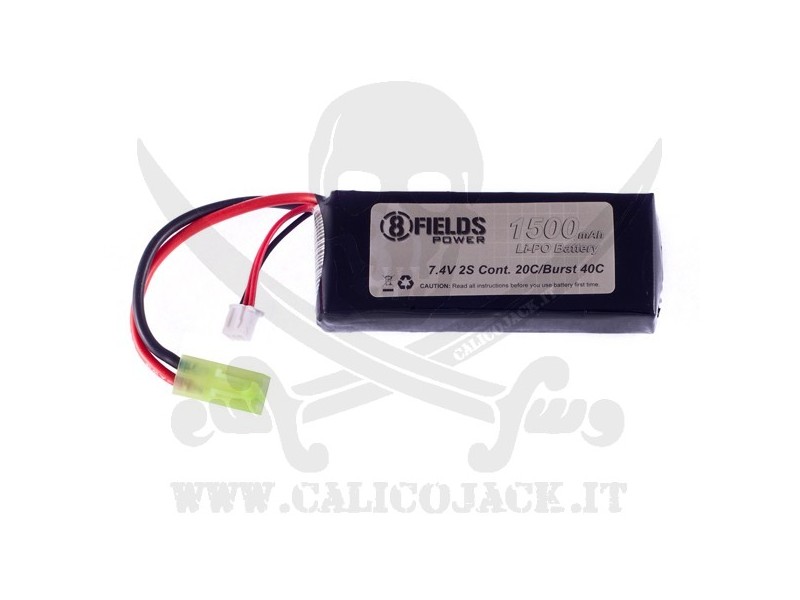 BATTERIA Li-Po 7,4V 1500mAh 20/40C