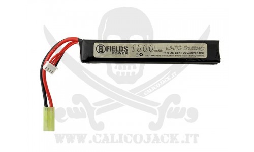 BATTERIA TUBO Li-Po 11,1V 1500mAh 20/40C