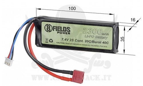 Li-Po 7,4V 2300mAh 20/40C T-CONNECTOR