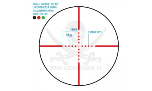 1.5-5X32 BARRAGE SCOPE FIREFIELD X-TAG