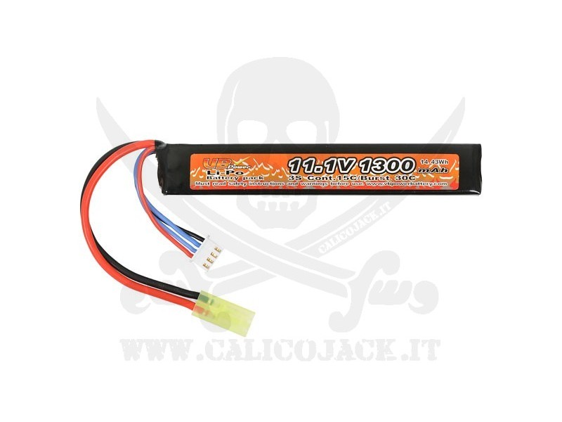 TUBO Li-Po 11,1V 1300mAh 15/30C 