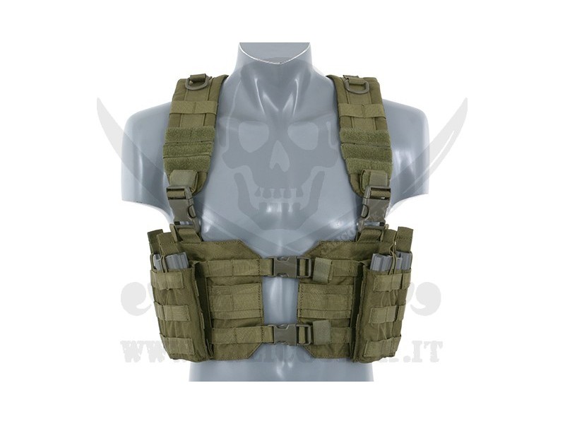 SPLIT FRONT CHEST HARNESS GREEN