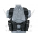 SPLIT FRONT CHEST HARNESS BK