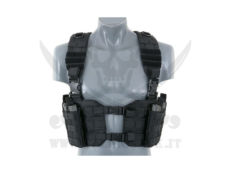 SPLIT FRONT CHEST HARNESS BLACK