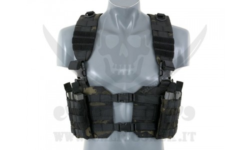 SPLIT FRONT CHEST MULTICAM BK