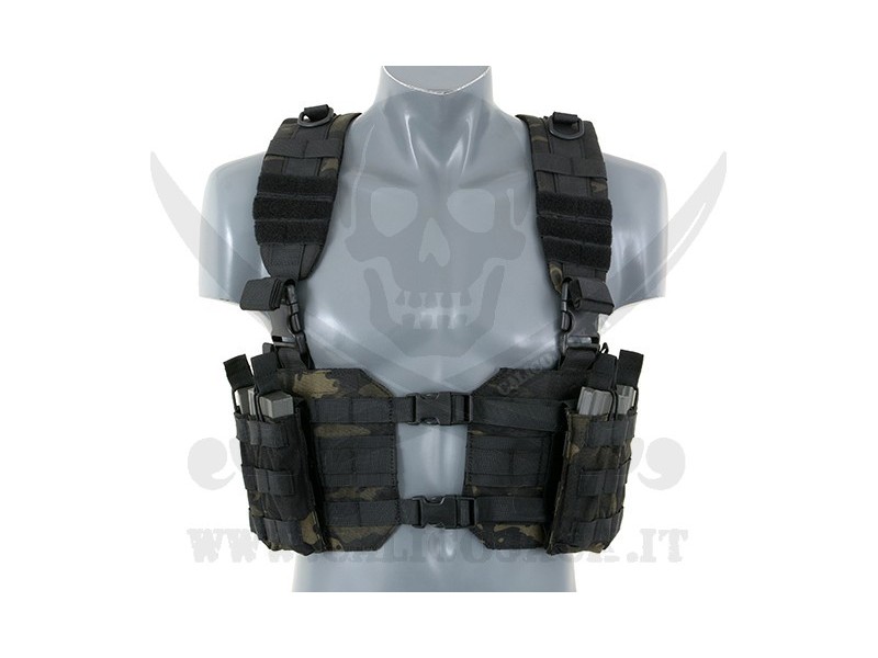 SPLIT FRONT CHEST HARNESS MULTICAM BLACK