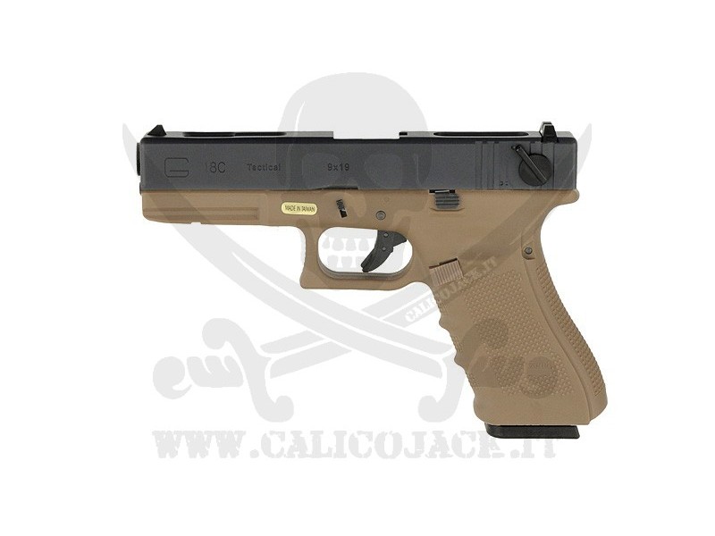 WE GLOCK G18C GAS/CO2 TAN