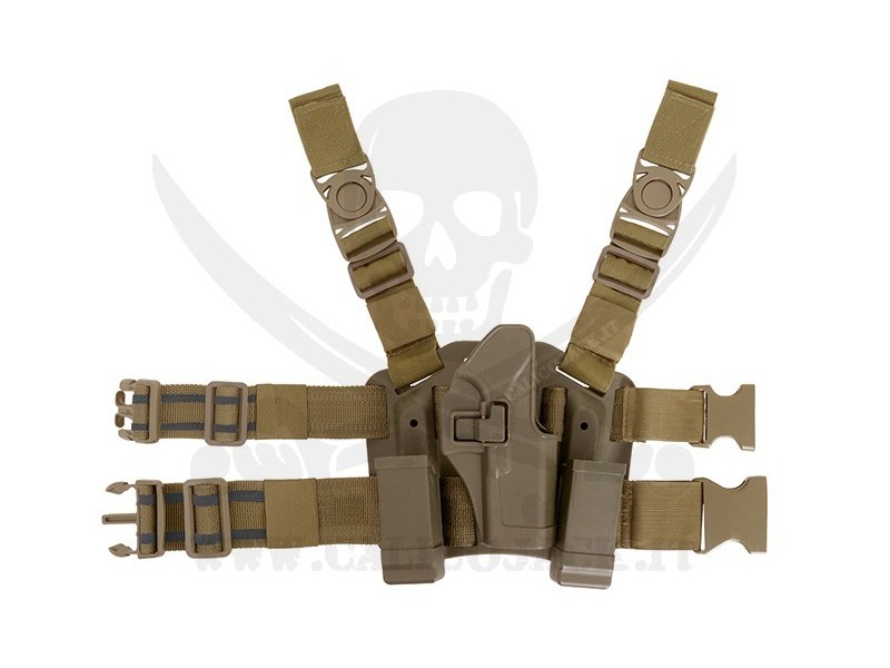 HOLSTER W/DROP GLOCK COYOTE