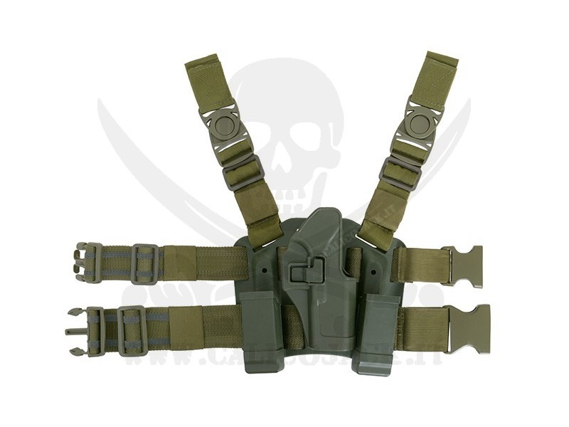 HOLSTER W/DROP GLOCK GREEN